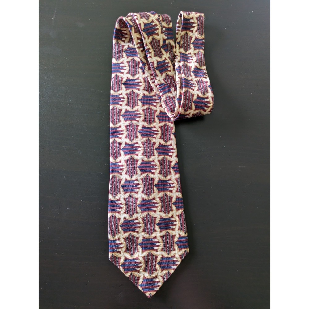 Vintage Robert Talbott Tie Necktie Regimental Shield Design Silk 58"